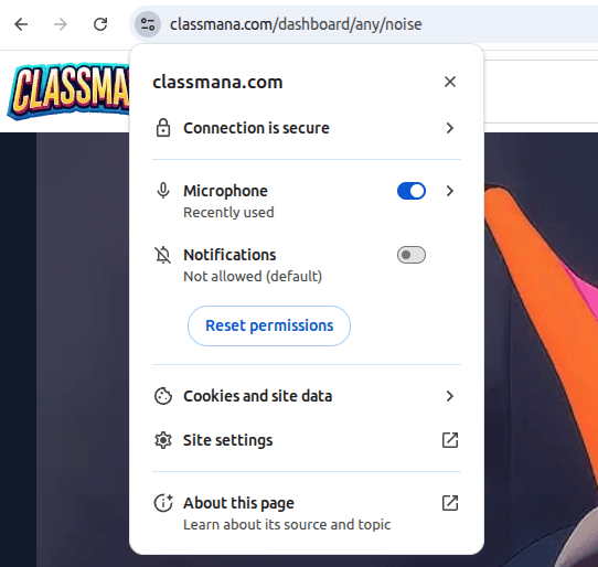 Chrome mikrofono leidimai